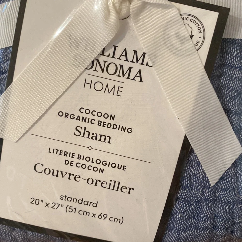 Williams Sonoma cocoon organic bedding shams (2) - Picture 3 of 6